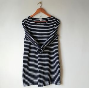 J. CREW Black And White Striped Dress